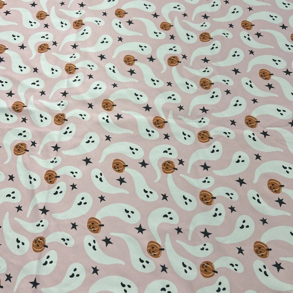 Pink Ghosts Pumpkins Tablecloth Cupcakes & Cashmere Halloween Fabric 48x80
